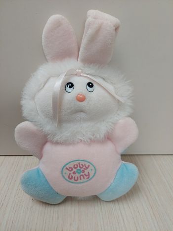 Jemini - peluche doudou lapin rose Baby Buny vintage