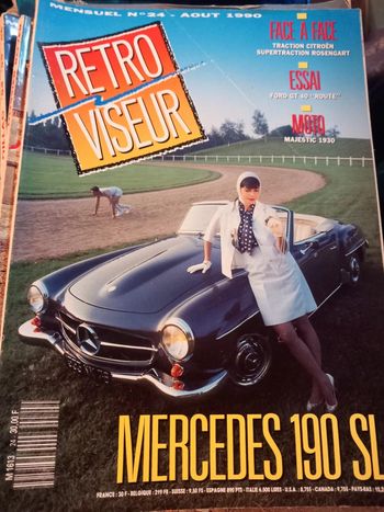 Livre Voiture Retro Viseur n°24 Aout 1990