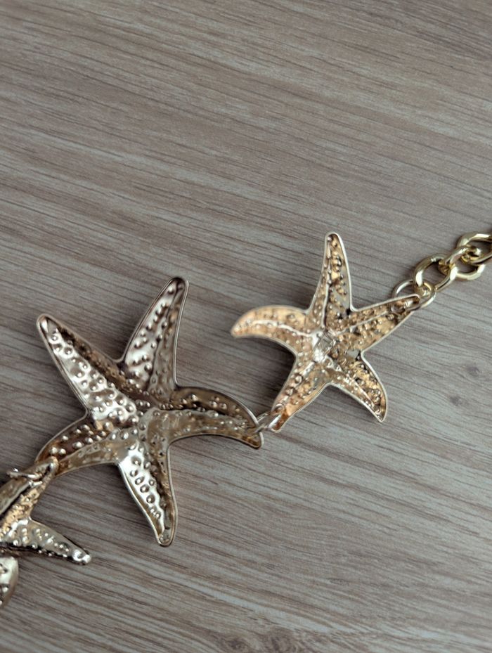 Ceinture chaîne étoiles de mer dorées - photo numéro 3