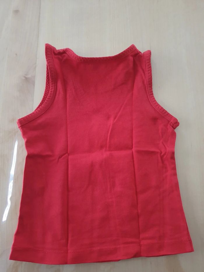 Débardeur fille 2 ans rouge Minnie Disney - photo numéro 3