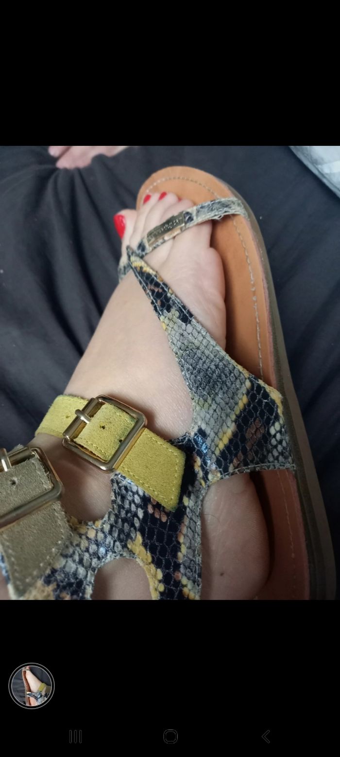 tropeziennes cuir serpent - photo numéro 4