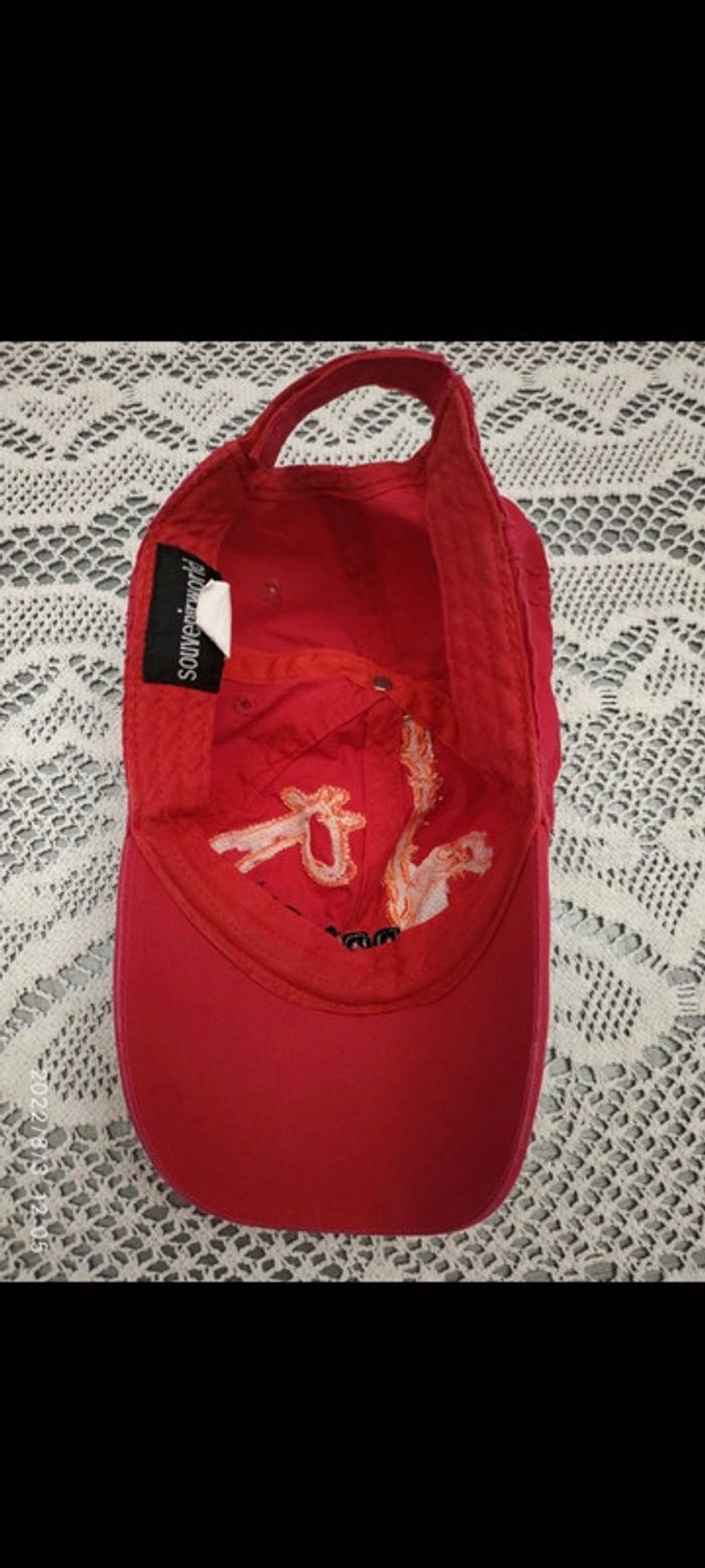 🧢 Casquette rouge mixte Taille 54cm "Prague" "Souvenir World" - photo numéro 3