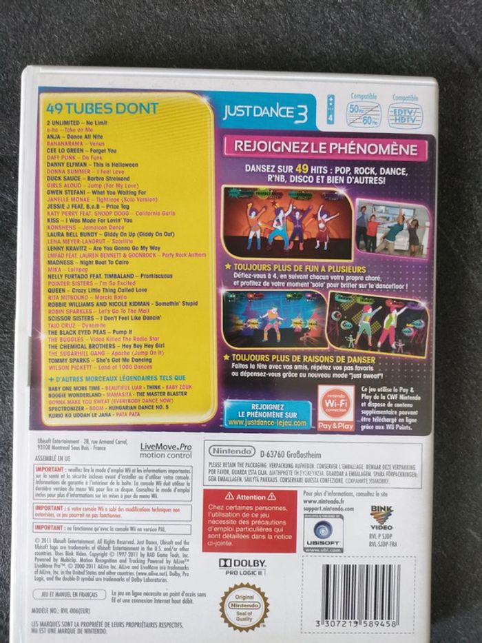 Jeu juste dance 3 wii - photo numéro 2