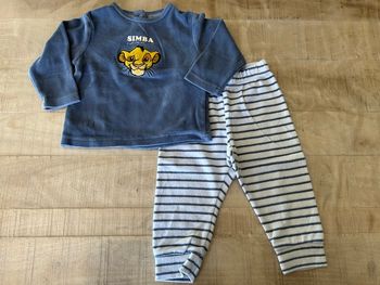Pyjama velours 2 pièces Roi Lion