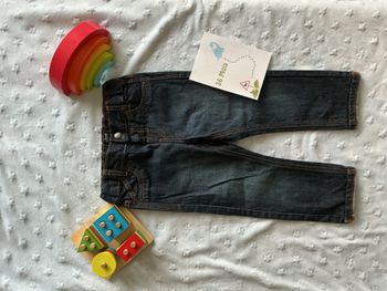 jean bleu foncé taille réglable 36 mois kiabi