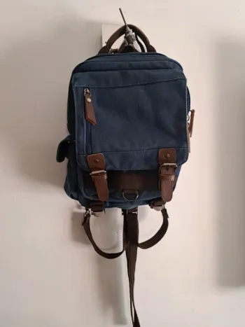Sac à dos mixte Bleu marine & marron