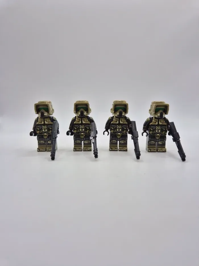 Figurines type lego 4 scout troopers stormtroopers star wars