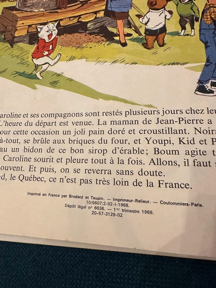 1968 Livre ancien Grands albums Hachette Caroline au Canada vintage ancien - photo numéro 3