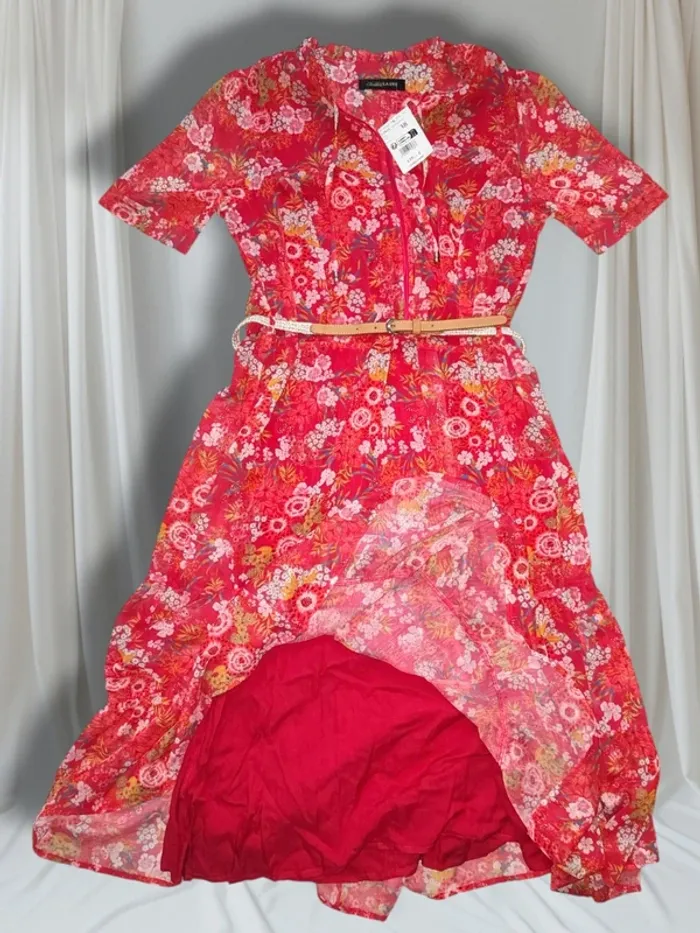 Superbe robe longue fleurie Christine Laure NEUVE - photo numéro 4
