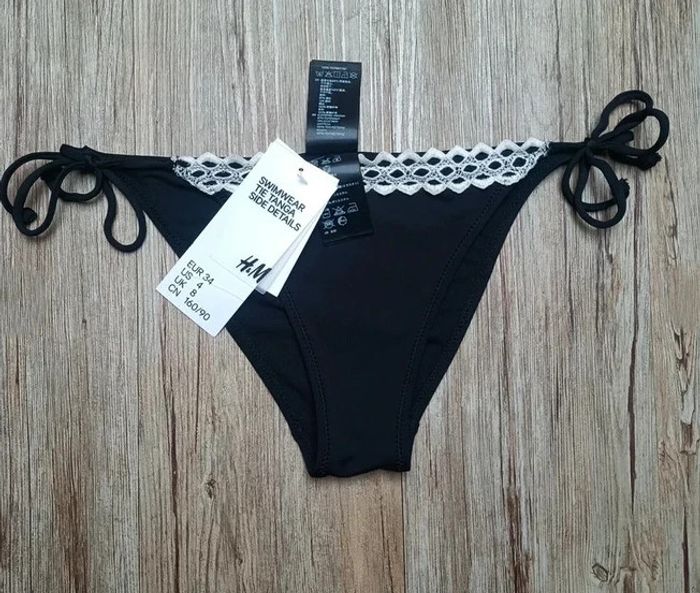 Bas de maillot de bain H&M noir taille 34 - photo numéro 3