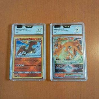 Lot 2 cartes pokémon dracaufeu gradée PCA 
