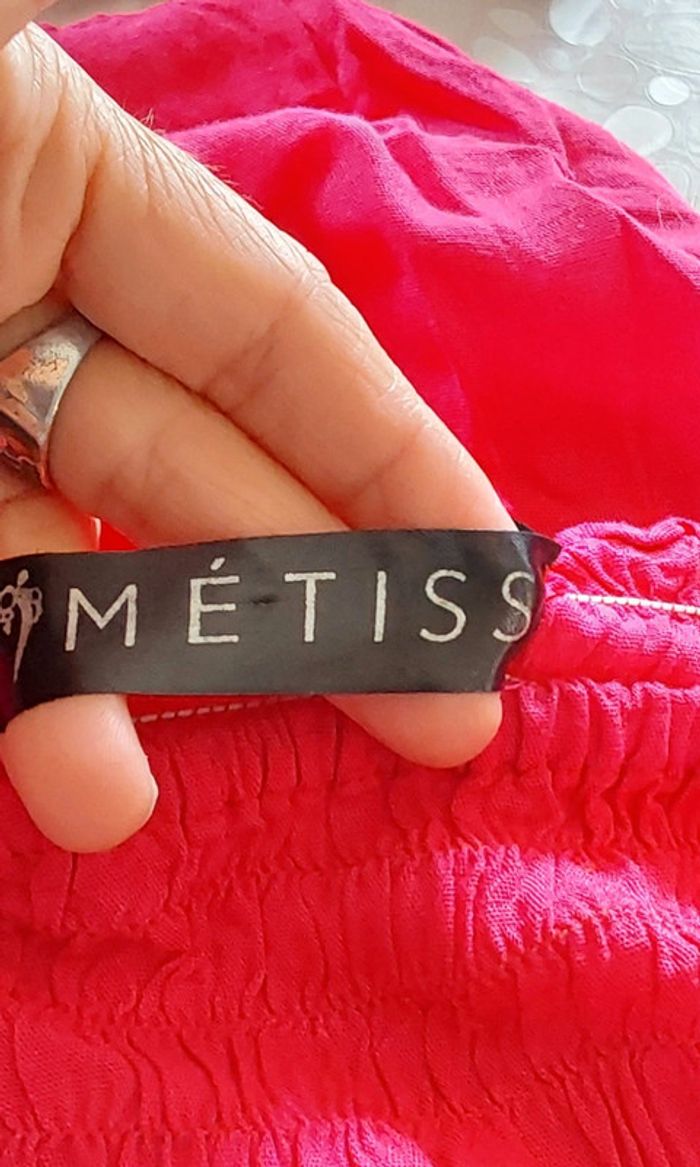 Bustier top épaules dénudées rose avec bretelles T 36 - photo numéro 5