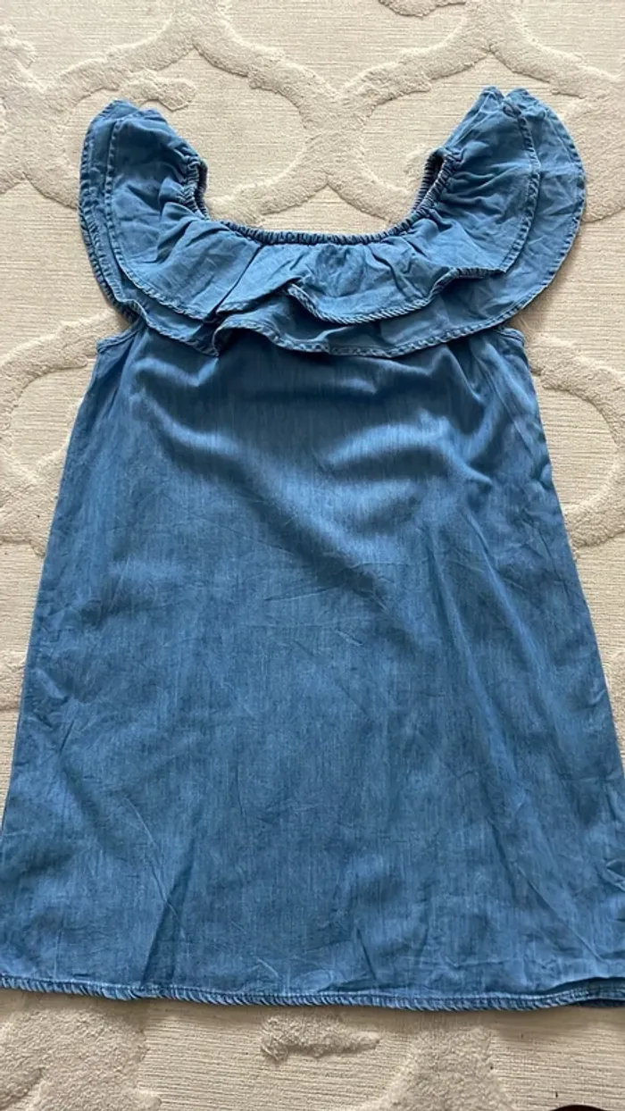 Robe en jean léger à volants – 8/9 ans (134 cm) - photo numéro 3