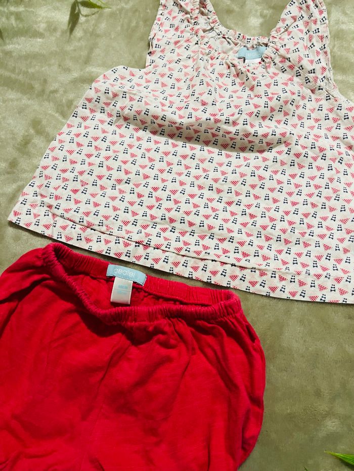 Ensemble bébé short/blouse - photo numéro 4