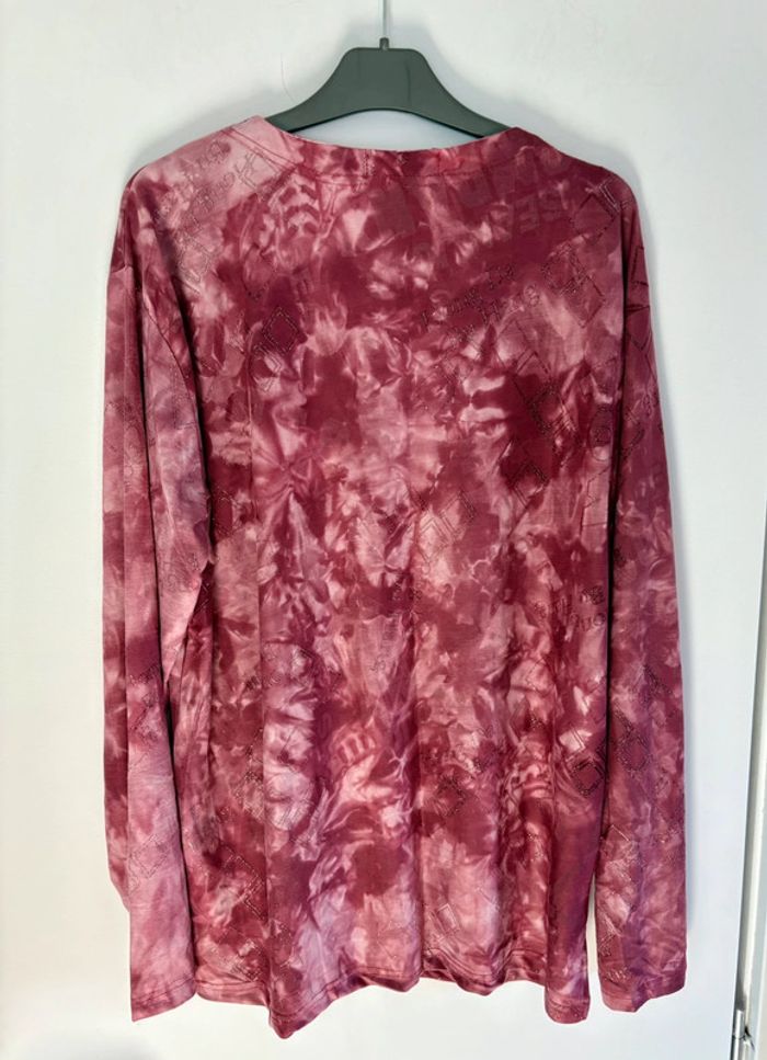 Blouse rose à motifs grande taille XL - XXL - photo numéro 3