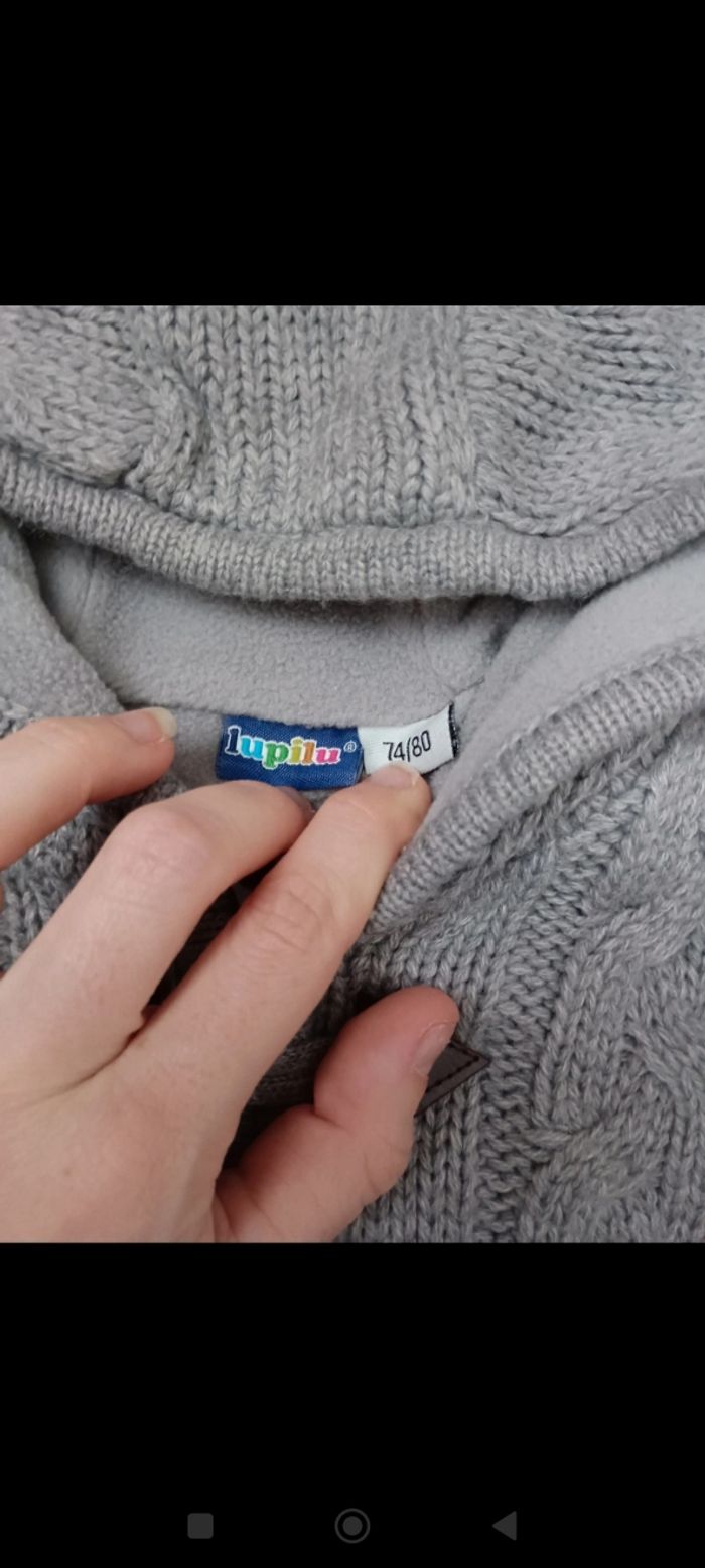 Gilet gris épais 74/80 - photo numéro 2