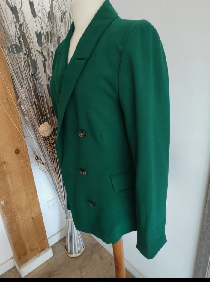Veste blazer femme 38 verte Cache cache - photo numéro 3
