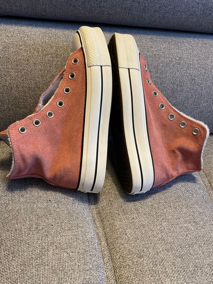 Converse plate-forme hiver / cuir suédé / 39,5 - photo numéro 7