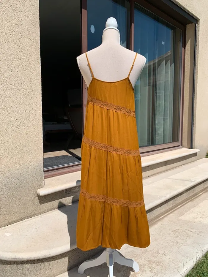 Robe à bretelle mi-longue ocre Les Petites taille S - photo numéro 17