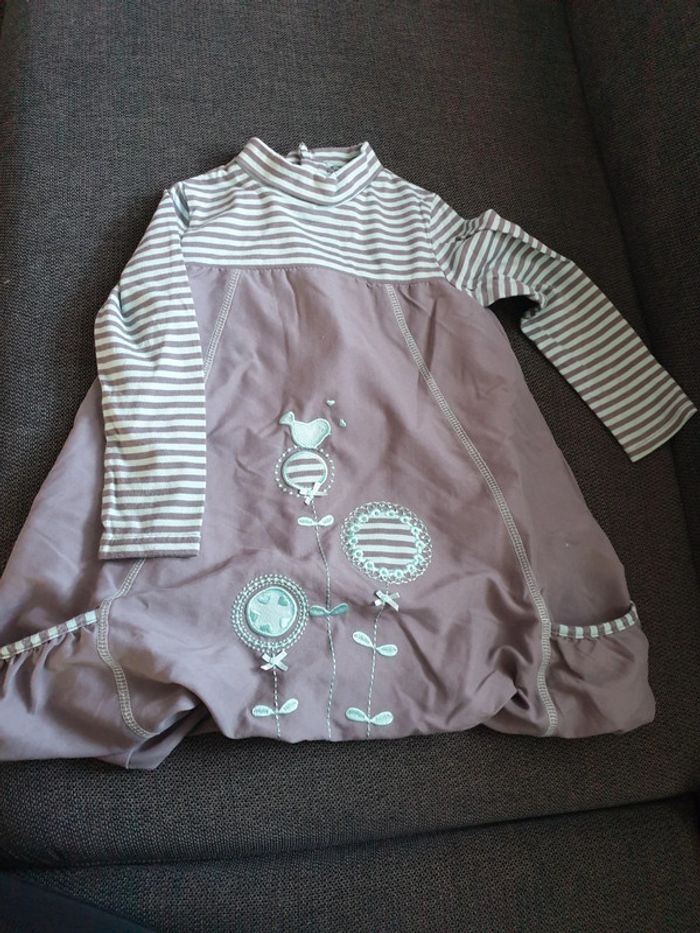 Robe manches longues bébé fille 24 mois