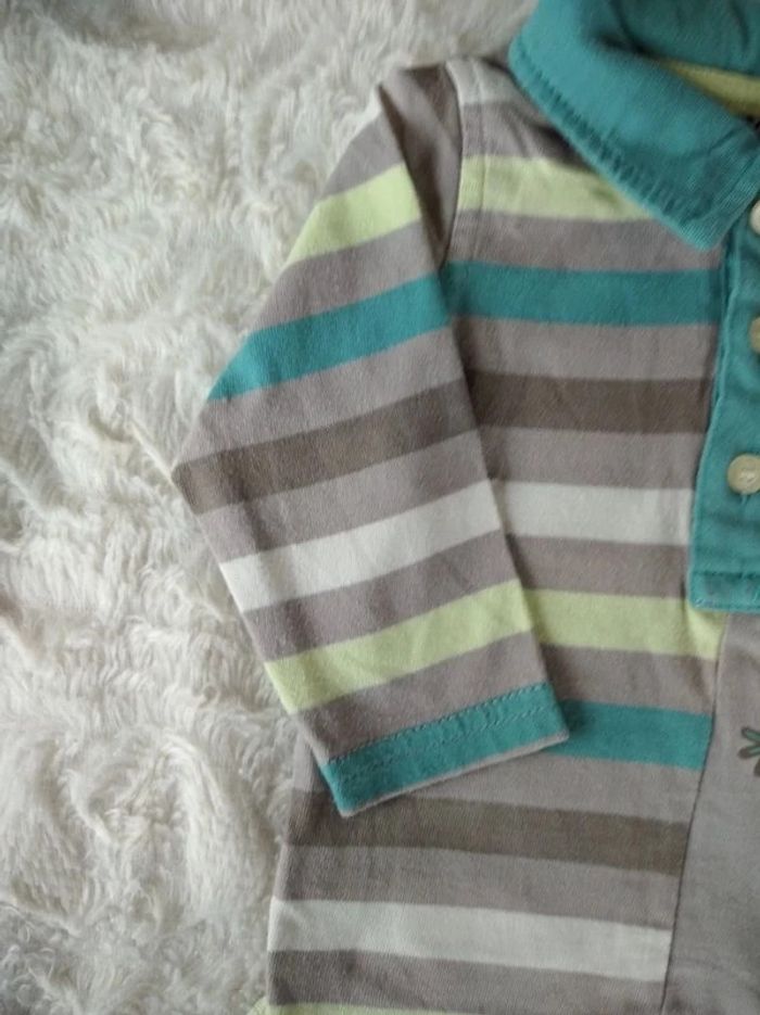 Polo tee shirt chemise manches longues Garçon 6 mois Girafe - photo numéro 3