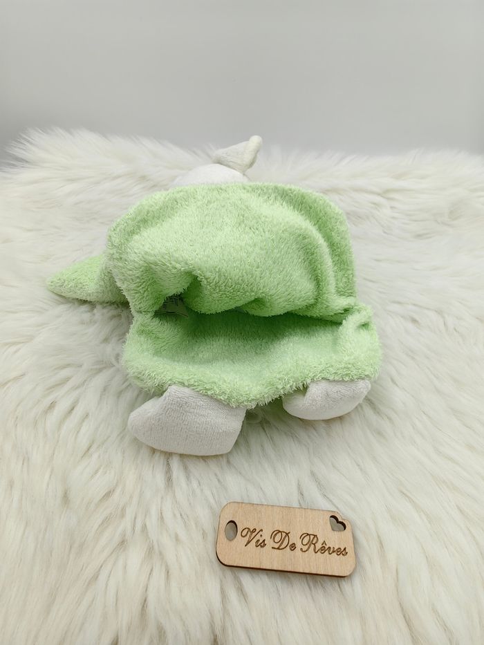 Doudou marionnette Souris Blanc vert Baby Nat - photo numéro 8