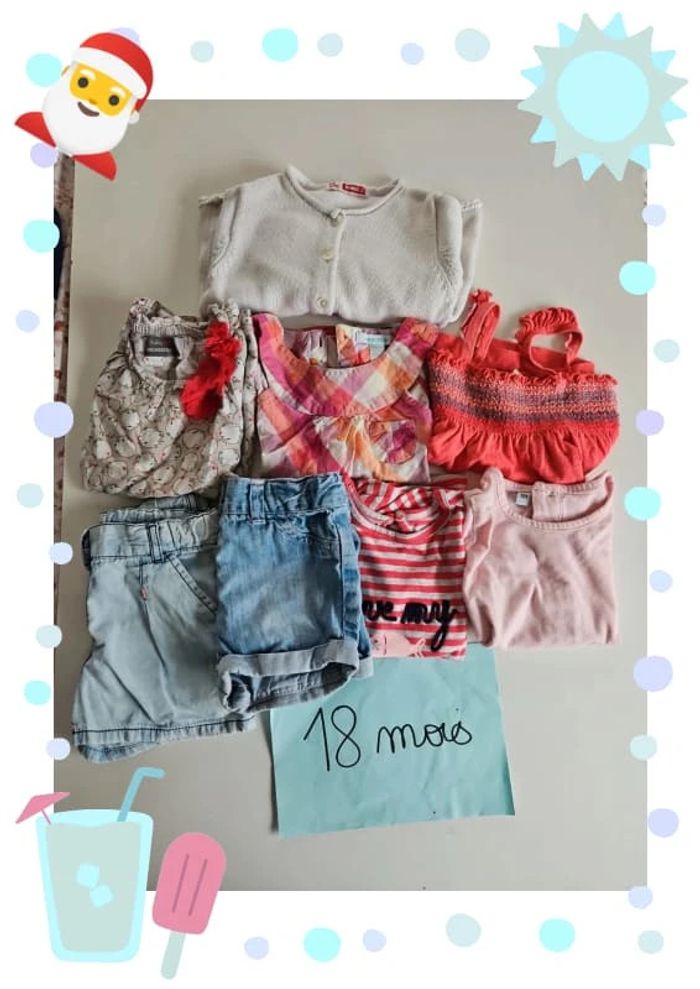 Lot ete fille 18 mois