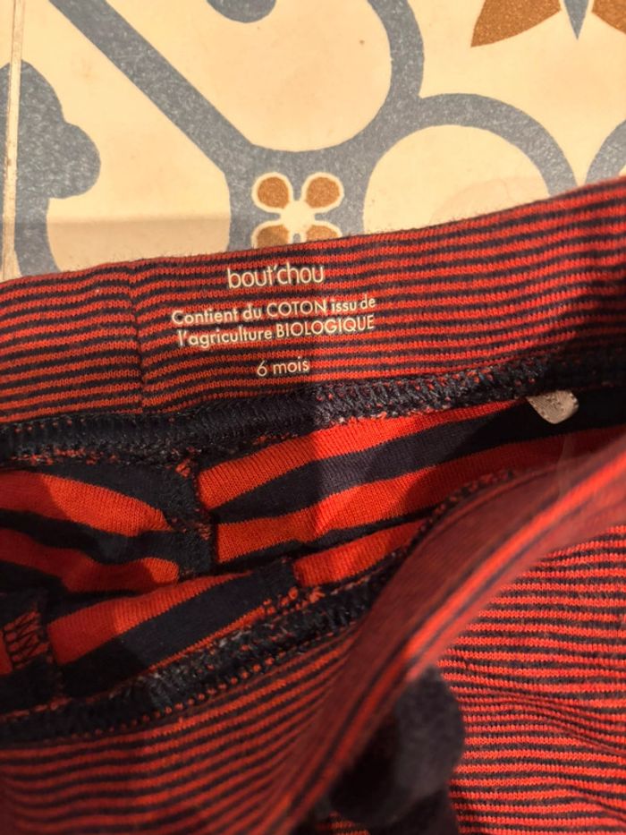 Pantalon à rayures Boutchou taille 6 mois - photo numéro 3