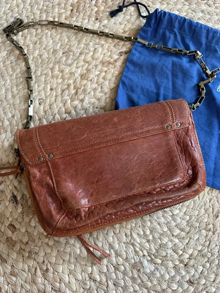 Sac à main Jerome Dreyfuss Oscar camel marron - photo numéro 8