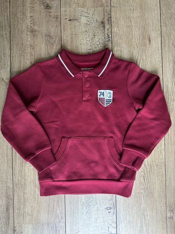 Sweat Creeks garçon 8 ans bordeaux – chaud – très bon état