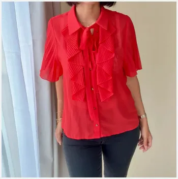 Chemisier rouge Zara S très bon état