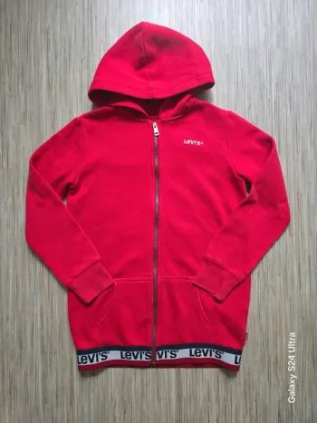 Gilet à capuche rouge - Levi's - Taille 10 ans