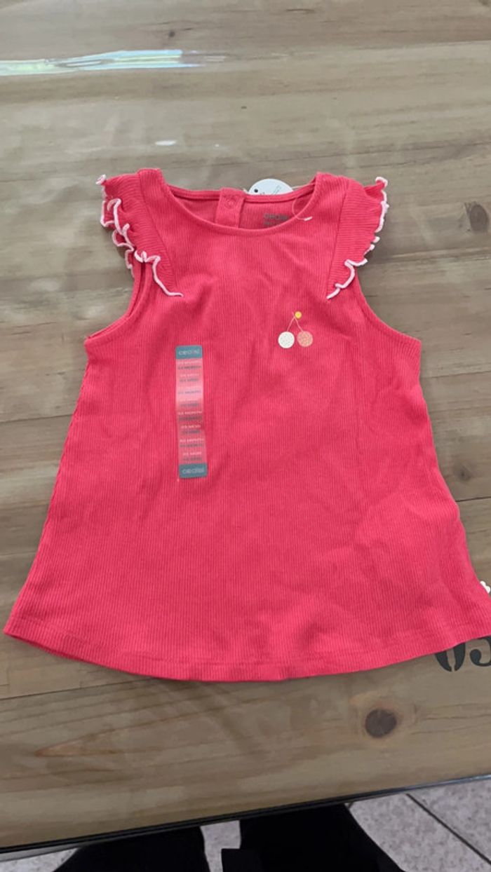 T shirt okaidi rose 23 mois