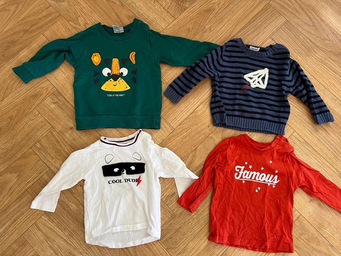 Ensemble pull et tee shirt manche longue garçon 9 mois