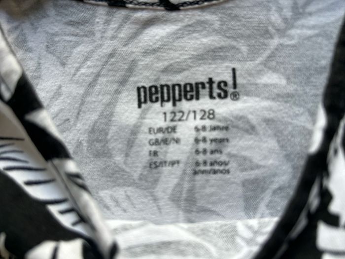 Robe feuillage noir et blanc 7-8 ans Pepperts - photo numéro 3