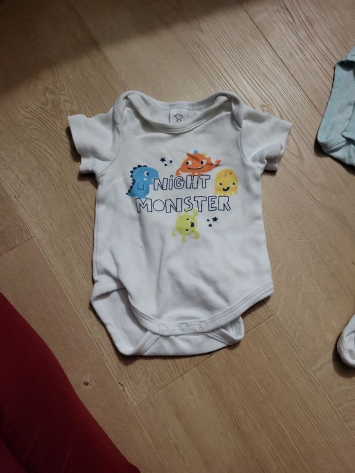 Lot de 7 bodies manched courted taille 0-3 mois - photo numéro 2