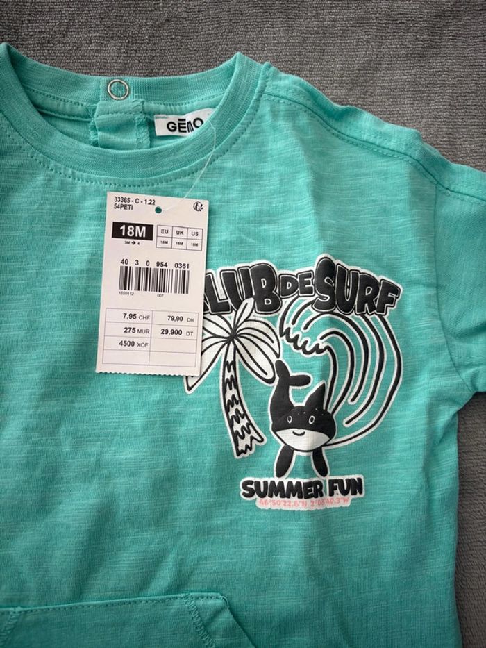 T-shirt été requin palmier - photo numéro 2