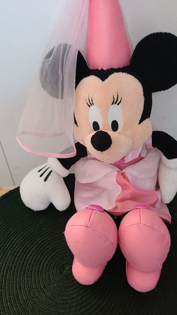 Peluche Disney MINNIE en habit de FEE rose Scintillant - 45 cm