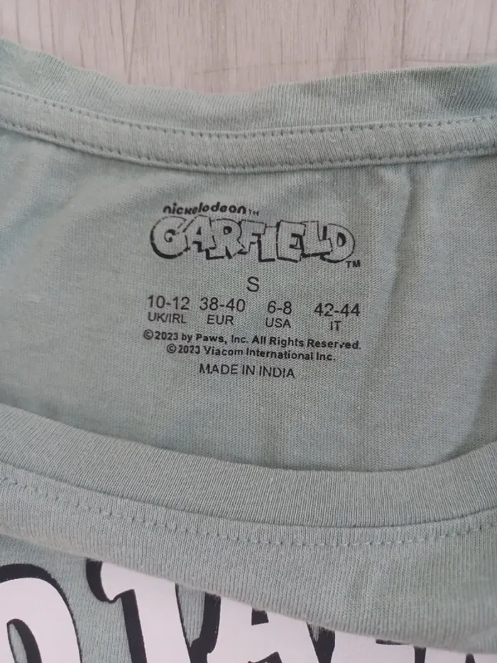 t-shirt pyjamas femme garfield primark vert - photo numéro 4