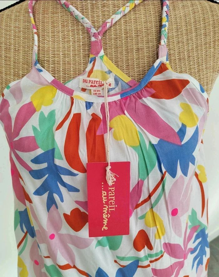 15 € Top / Blouse Dpam Motif fleurs 10 ans Neuf avec étiquette - photo numéro 3