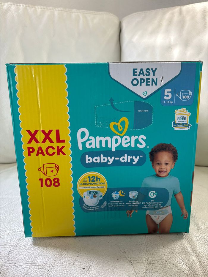 Pack XXL 108 Couches Pampers Baby Dry Taille 5 (11-16 kg) - photo numéro 8