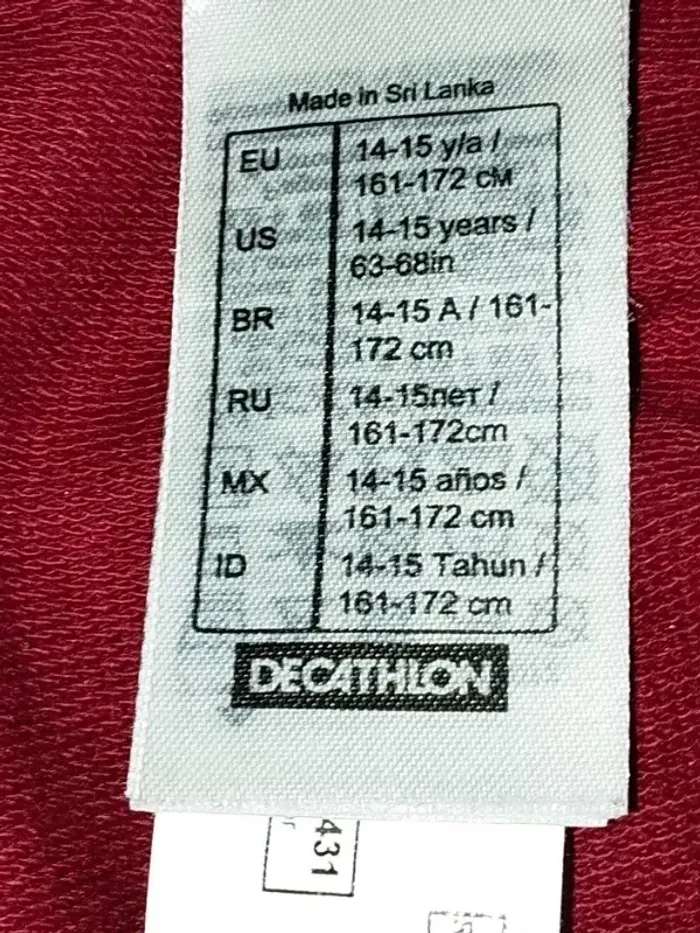 Veste Decathlon noir-rouge bordeaux garçon 14-15 ans - photo numéro 10