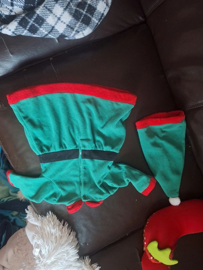Ensemble lutin noél vert 9 mois - photo numéro 2