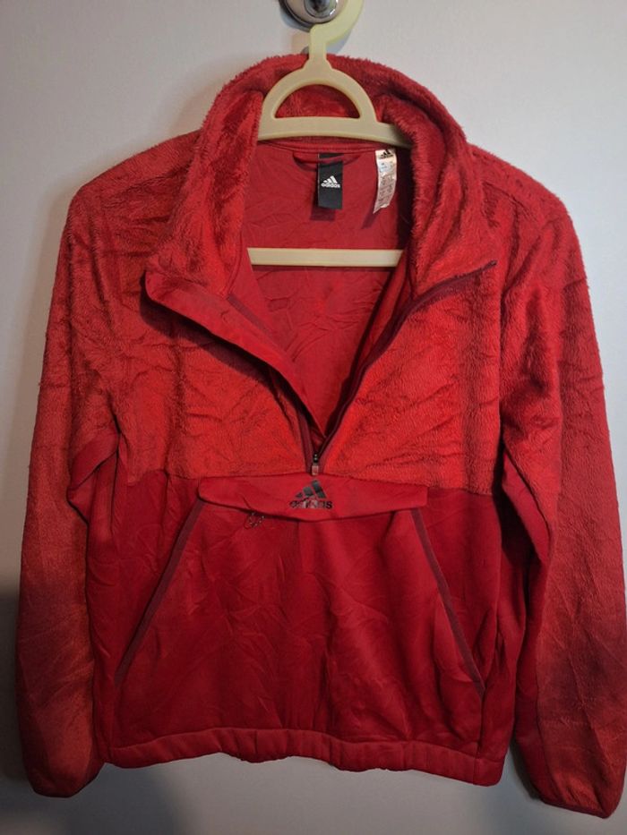 Polaire adidas bi matière rouge femme - taille S - photo numéro 9