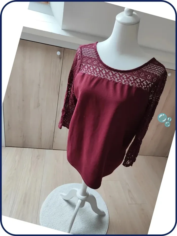 Blouse bordeau