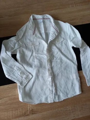 Chemise blanche en lin 8 ans