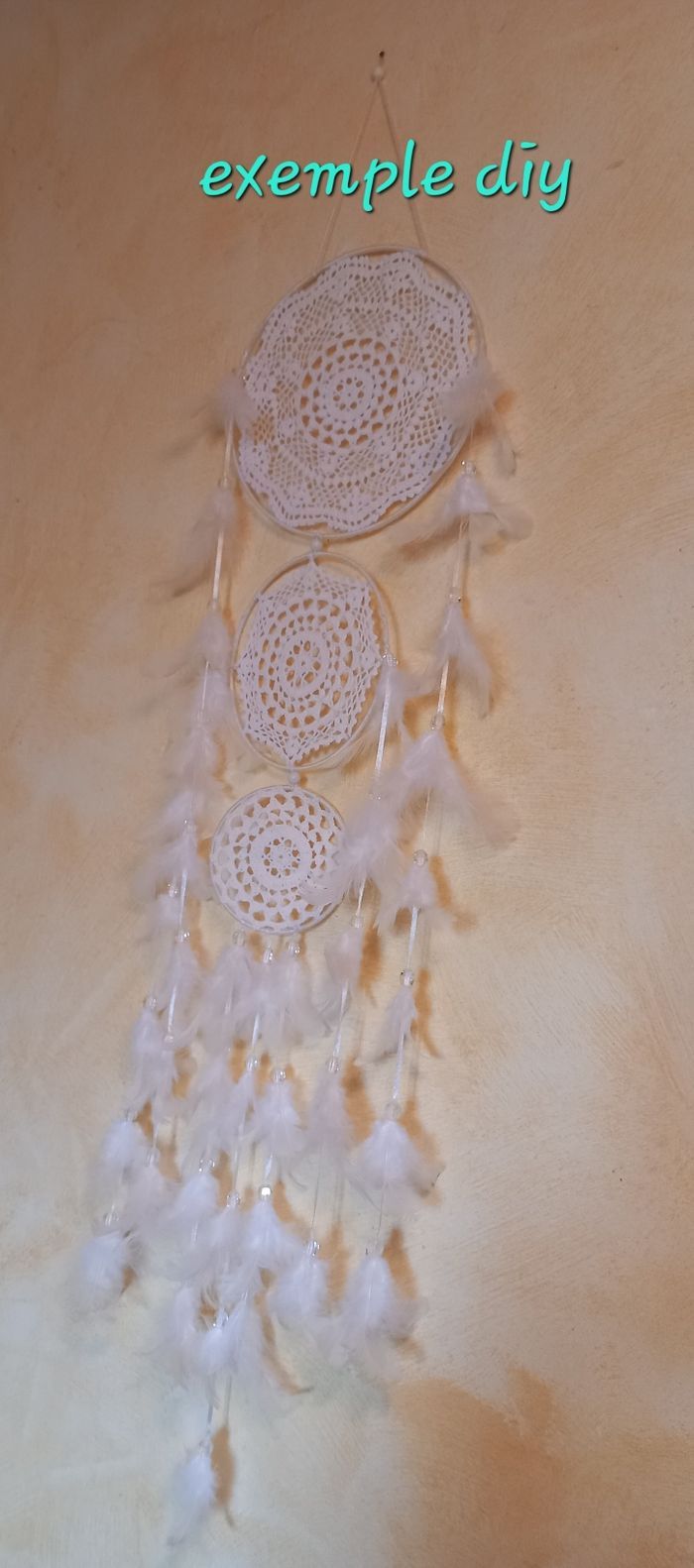 Guirlande plumes et perles - photo numéro 3