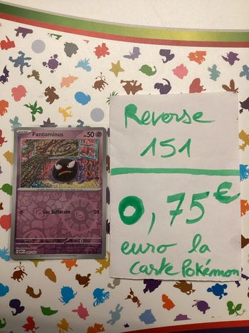 carte Pokémon fantominus reverse 092/165 EV3.5 collection 151 FR neuf sortie de booster