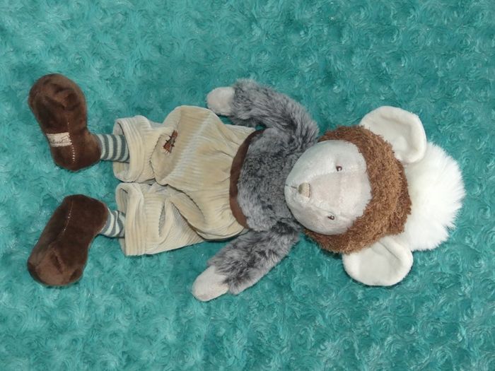 Doudou souris gris beige Bukowski 🐭état neuf - photo numéro 3