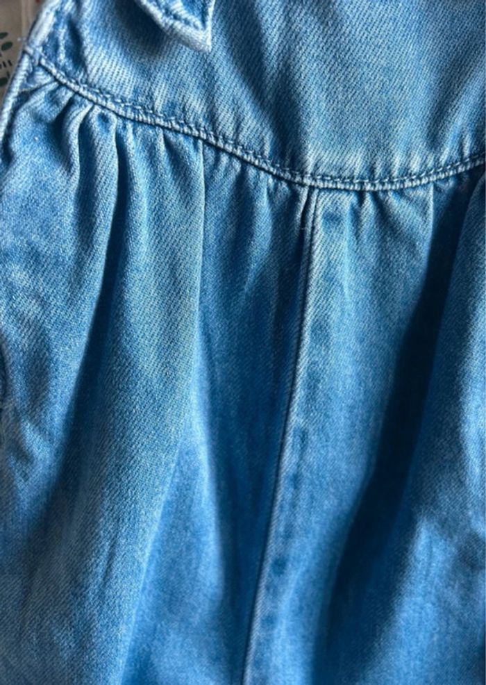 🌼 Ensemble salopette jean & chemise fleurie – 12 mois – Tape à l’œil 👶 - photo numéro 4